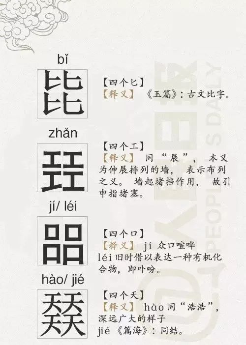 史上最难认的三叠字,四叠字,你有可能1个都不认识!