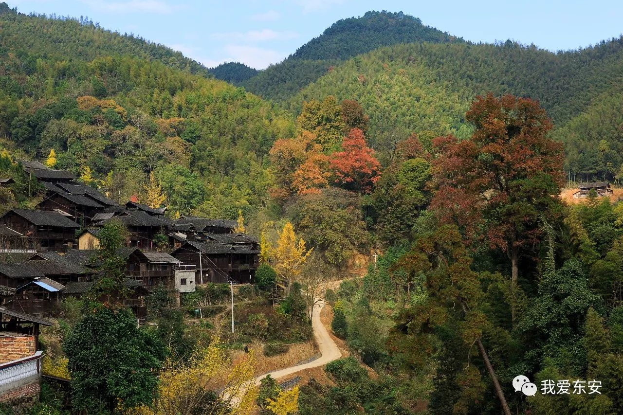 11月27日,初冬时节,湖南省东安县川岩乡乐子冲进入色彩世界,层林尽染