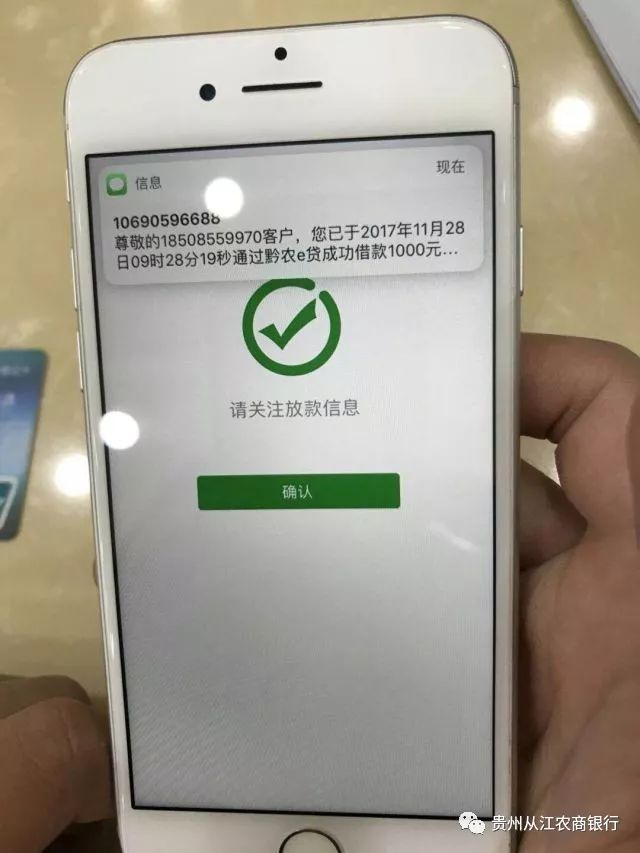 图为: 黔农e贷线上放款成功界面我行黔农e贷的成功上线,突破时间