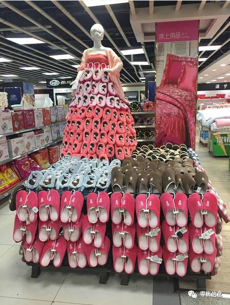 超市拖鞋花式造型图图片