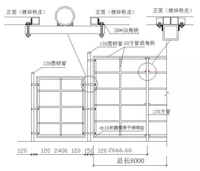 背立面正立面③ 十牌二图内容由公司负责设制作,项目部领用