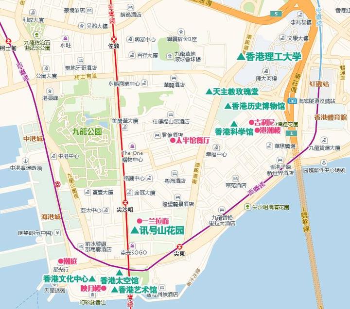 73路线提要:香港理工大学—天主