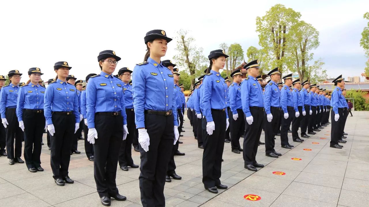 城管制服领花佩戴图片图片