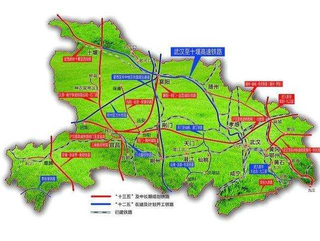 湖北省内高铁线路图图片