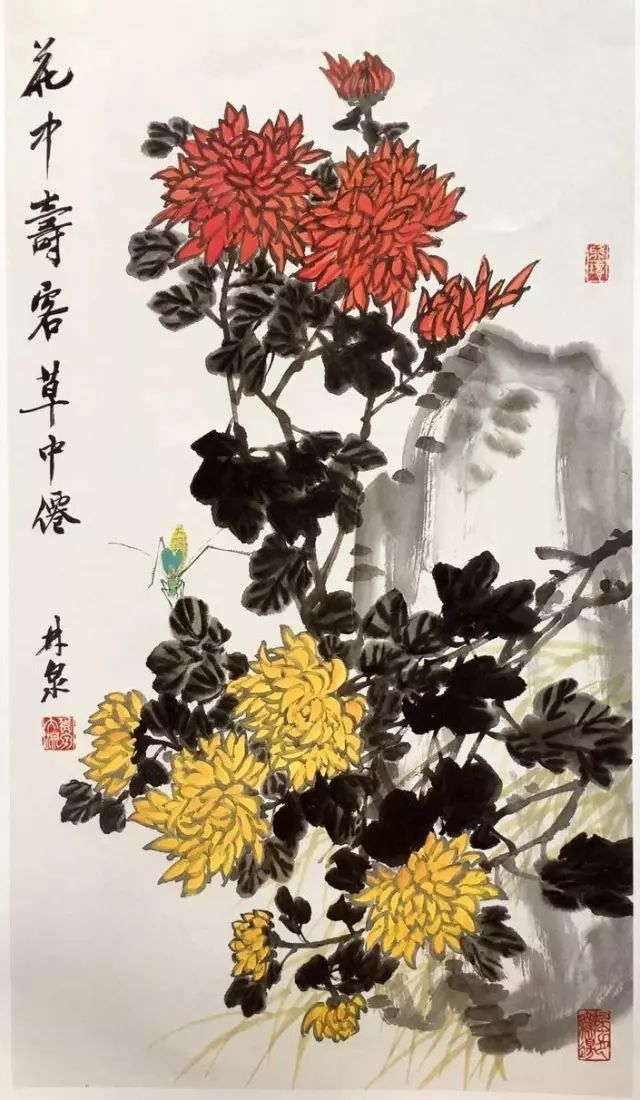 菊花画题款大全图片