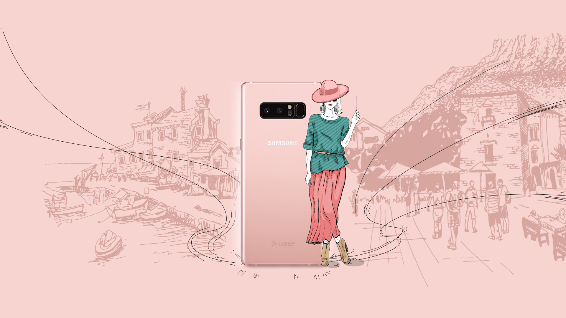 应时尚而生的旗舰 三星note8芭比粉这样给女生的气场打call