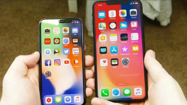 iPhone X Plus机模、iPhone X、iPhone 8 Plus 对比图欣赏