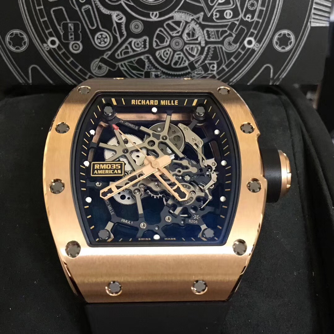 理查德米勒rm035手表 richard mille035美洲限量50只 玫瑰金狂牛