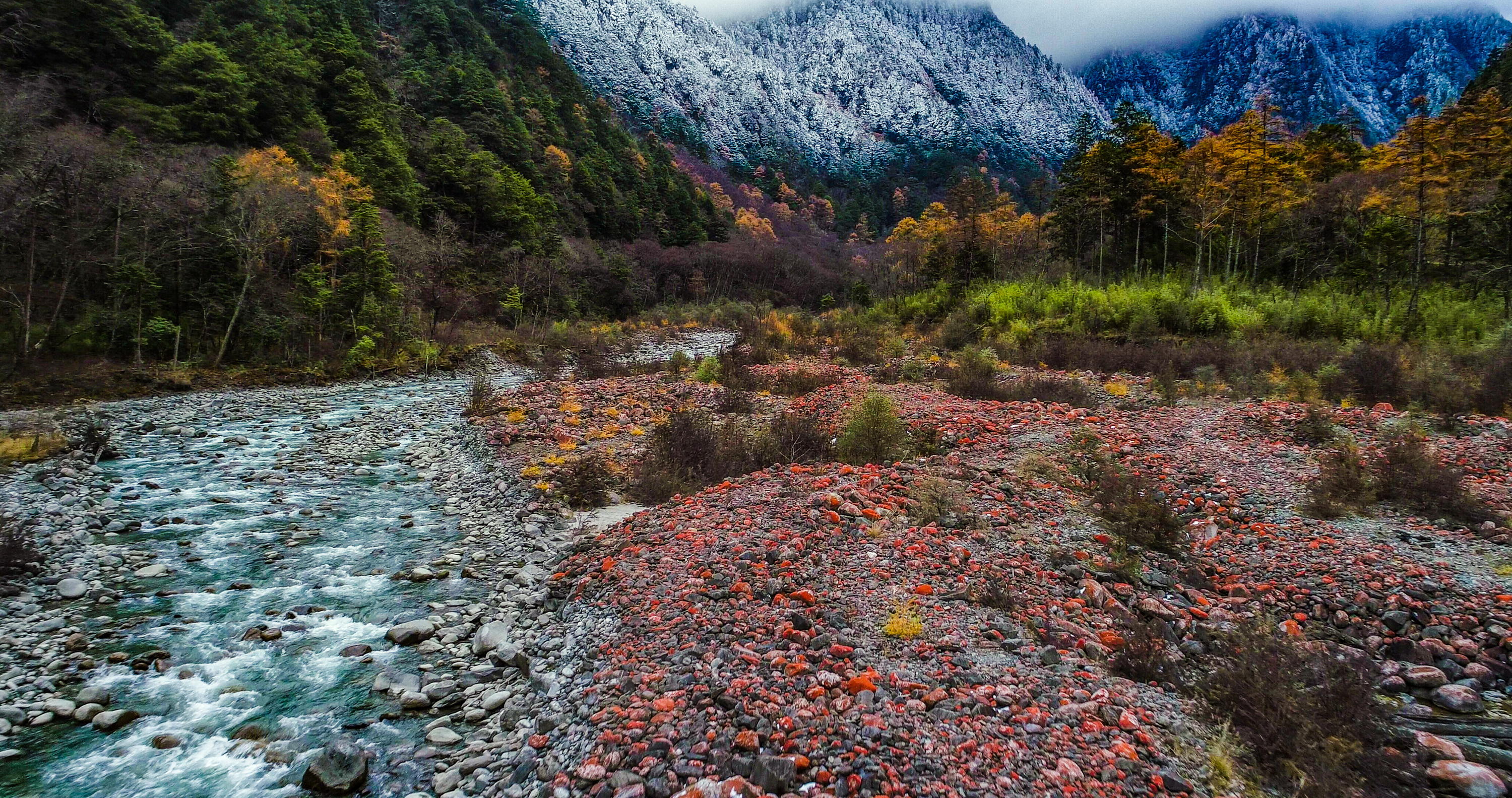 草科乡田湾河景区图片