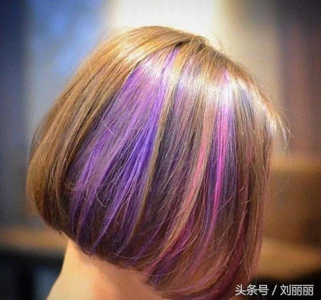 灰紫色头发图片短发图片