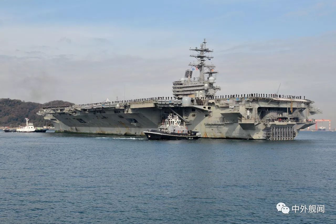 美国海军里根号航母战斗群返回横须贺基地