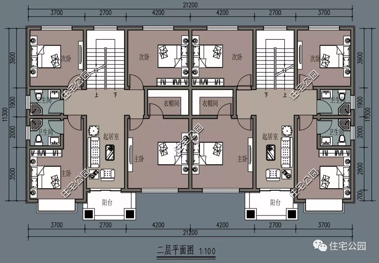 更实用的布局更温情的兄弟双拼12x21米别墅全图预算视频展示