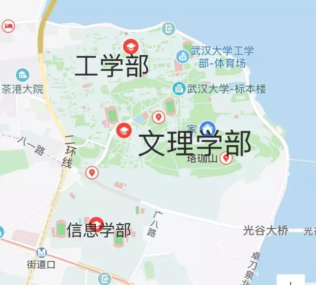 武汉各大学分布高清图图片