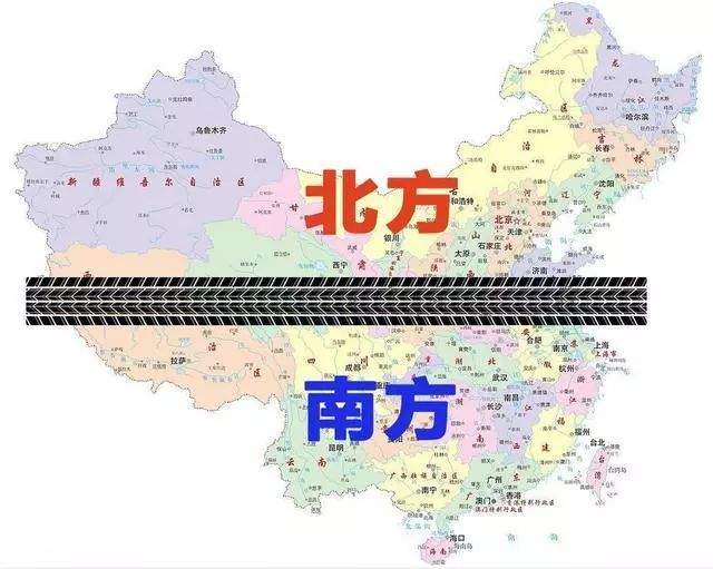 中国南北方分布图图片