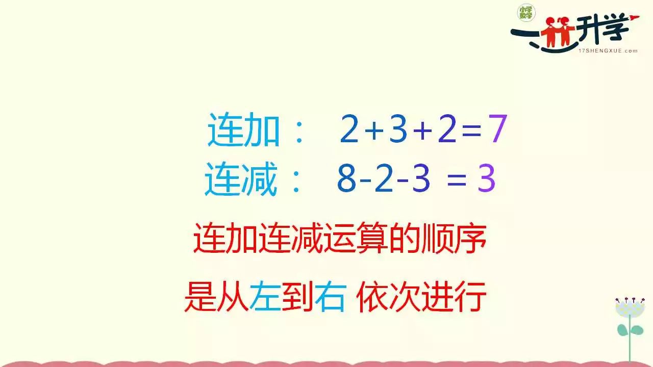 苏教版一年级上册89《连加连减》讲解