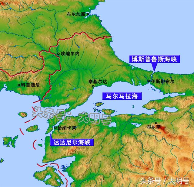 土耳其海峡地理位置图图片