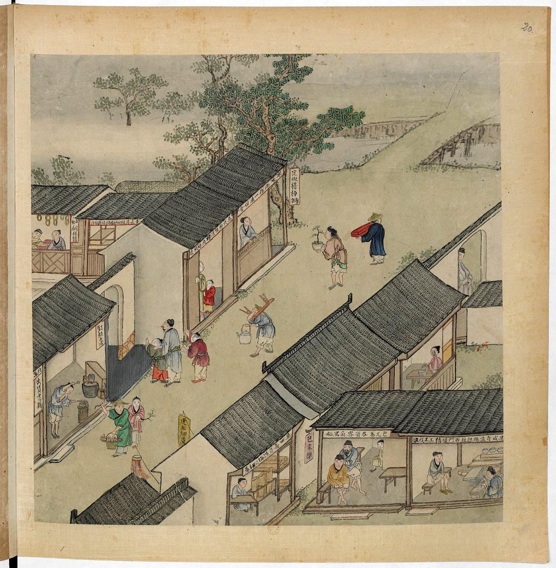 400年前的街拍?素描点彩绘制的苏州市井商业图