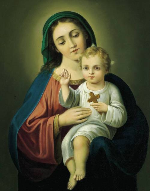 圣母圣婴图图片