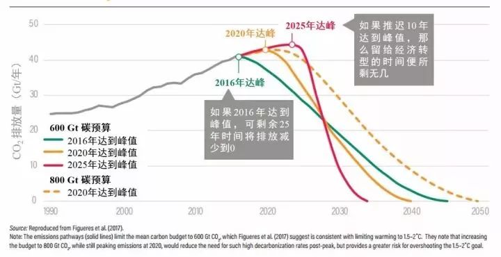 即一些发展中国家采取了将在2020年或者2030年达到排放峰值的减排承诺