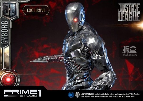 prime 1 studio《正义联盟》cyborg 钢骨 全身像