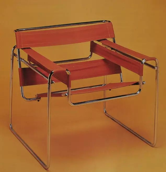 马塞尔·布鲁尔最有名的钢管椅作品——瓦西里椅,1925年,这也是马塞尔
