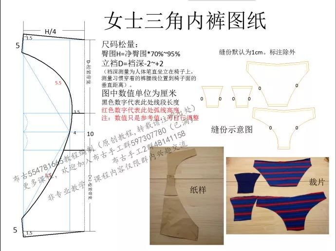 女士内裤基本纸样图片