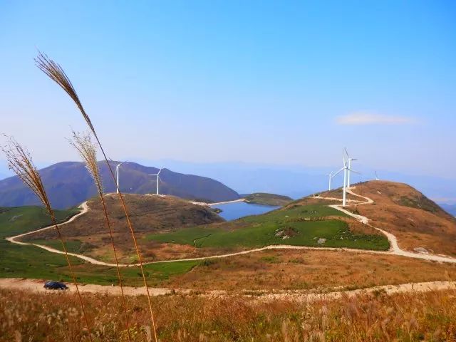 17週日,徒步東白山大環線,草甸巍峨,風車飛舞,蘆葦飄揚時