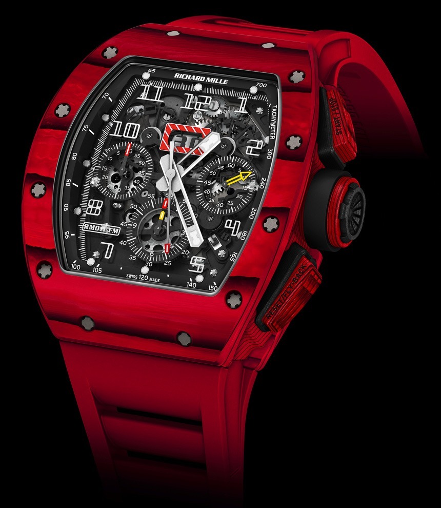 rm 011手表还有另一个限量版,这次使用了理查德·米勒rm 011红色tpt