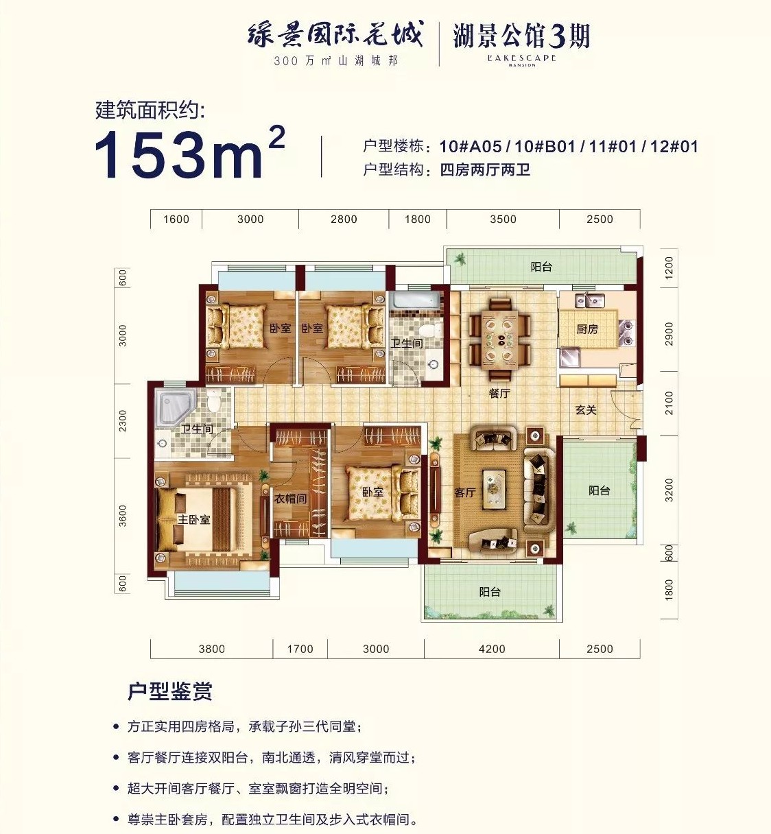 循众加推丨绿景国际花城重磅加推南北对流三房135m05四房152m05