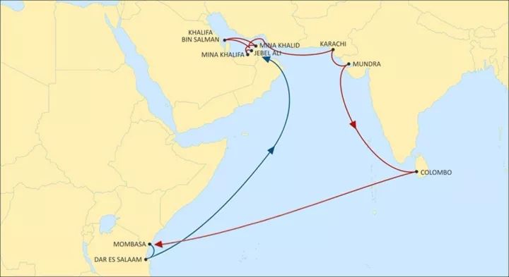 msc地中海航运东非航线升级