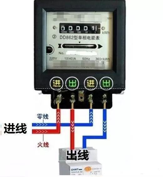 青岛单相电表接线图图片