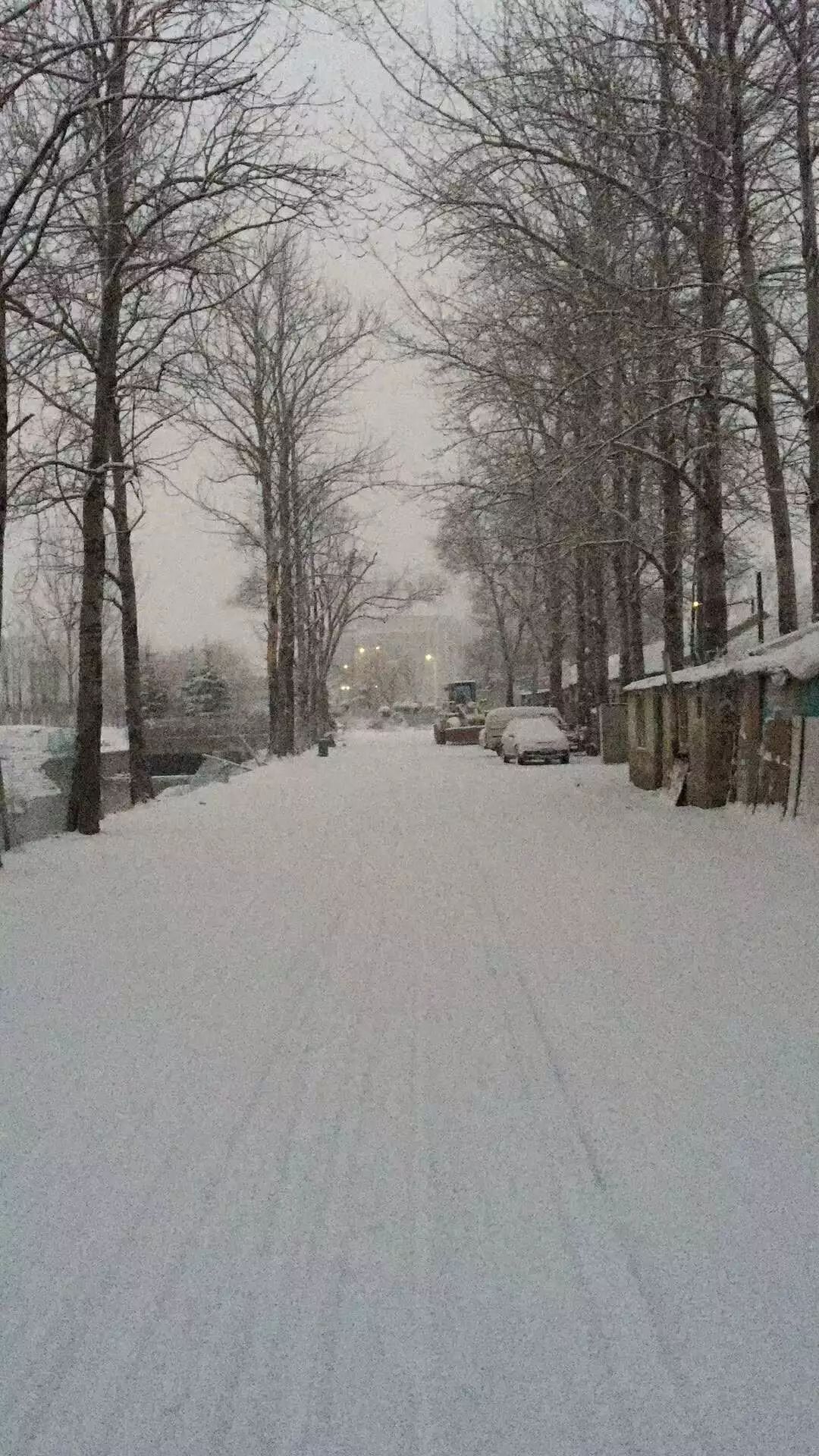 雖然是大雪天氣但是還有一批人仍然奮鬥在工作崗位欣賞雪景的同時出行