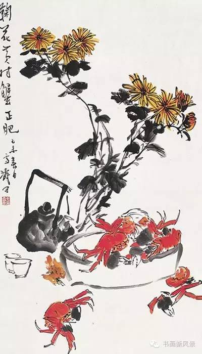 花鸟大师王雪涛画菊作品20幅!