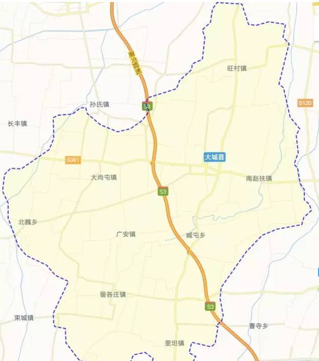 大城县各村地图图片