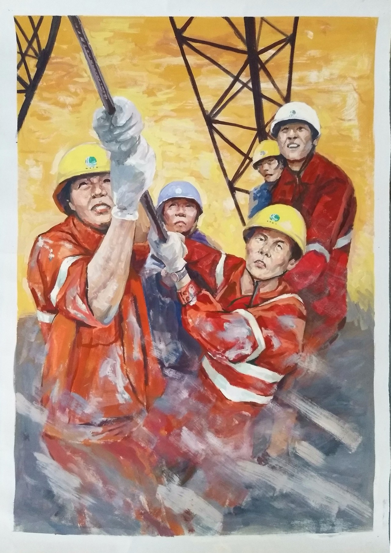 中国电力行业美术作品图片