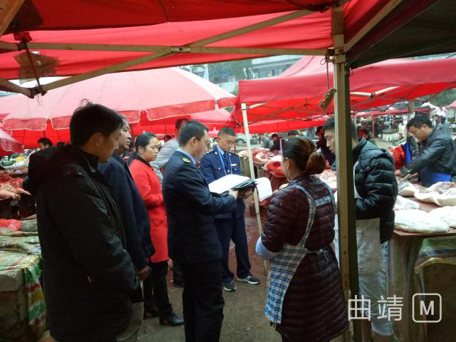 宣威市市场监督管理局田坝监管所开展打击私屠乱宰和食用肉品质量安全