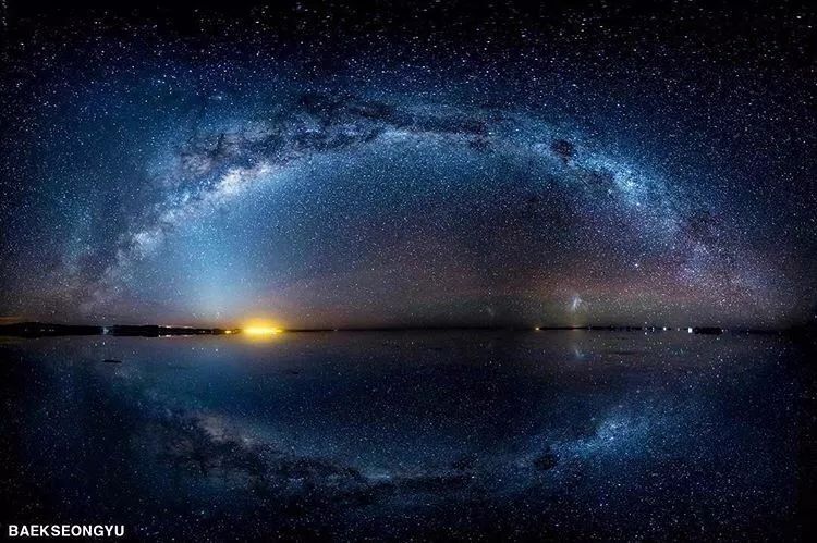 玻利维亚天空之镜星空图片