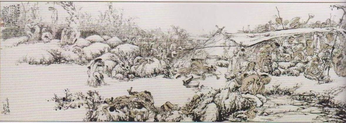 《千里江山图》后,王希孟因为不满时事,又献上一幅叫做《千里饿殍图》