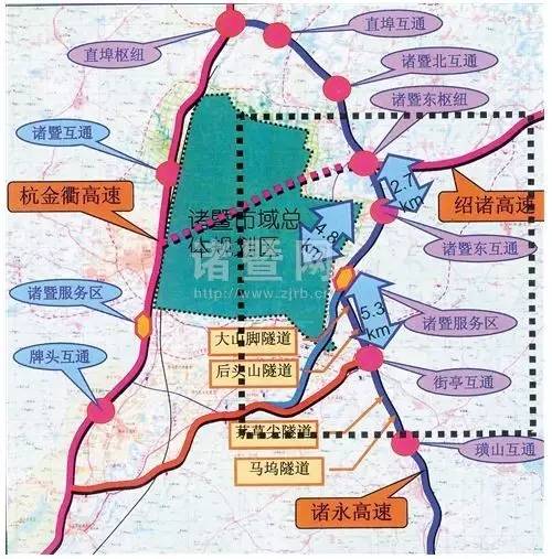 绍诸高速公路诸暨延伸线月底正式通车快来空中俯瞰