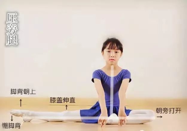 中国舞基本功压旁腿图片