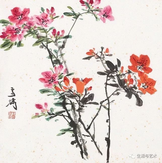 王雪涛画杜鹃花图片