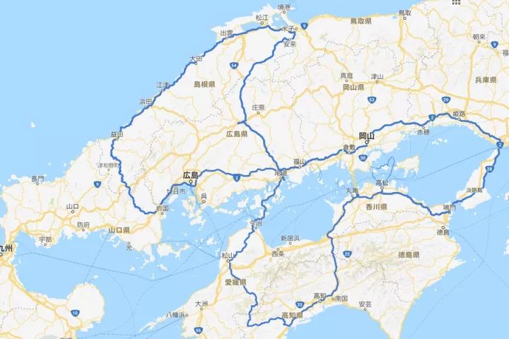 日本的濑户内海的地图图片