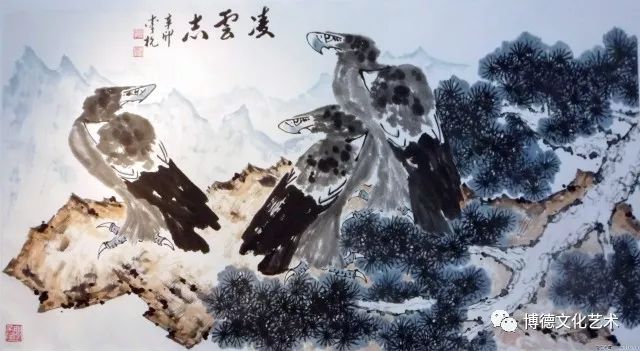 《远瞻《远瞻山河壮》因为李杭是李苦禅的长子,所以大家都以为他画