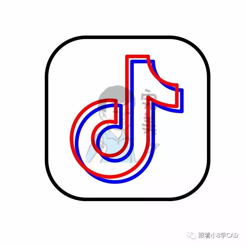 趣味练习抖音logo图标绘制无设计不生活