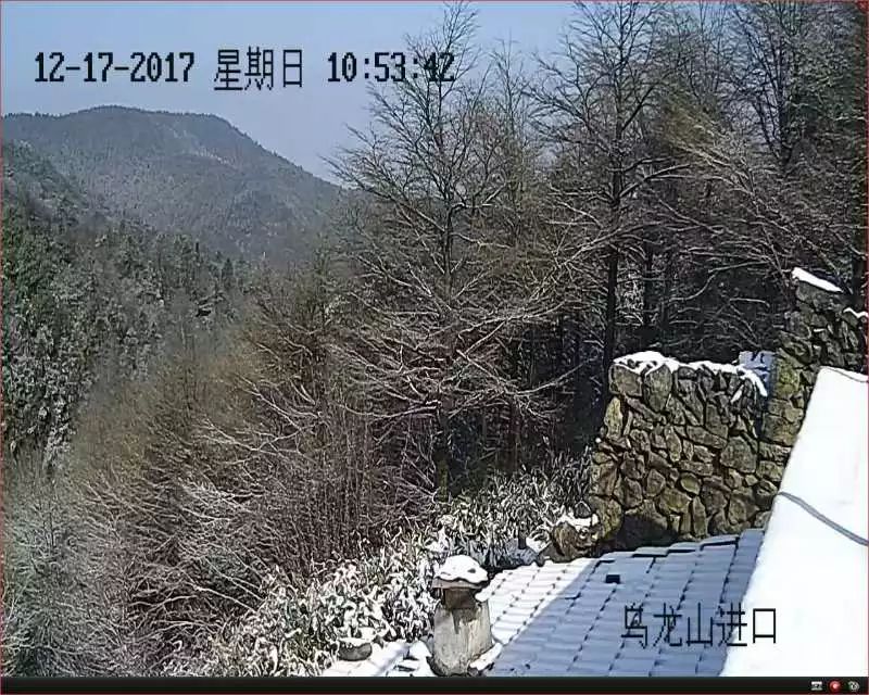 建德下雪了!乌龙山上已经白茫茫了.