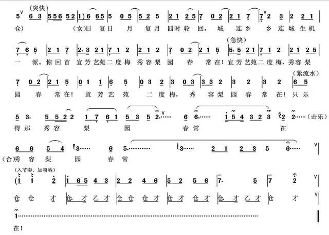 梨园春开场曲曲谱图片