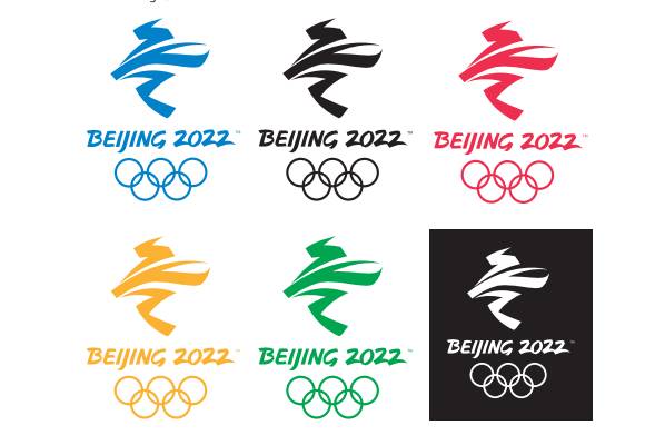 冬奥会标志颜色图片