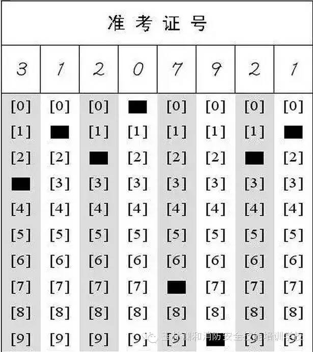 答题卡涂法图片