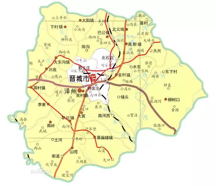 泽州县乡镇分布图图片
