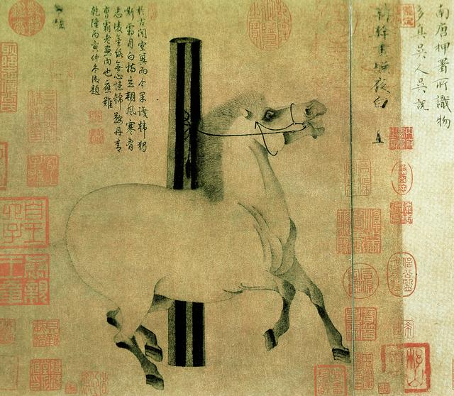 马在画中走唐朝著名画家韩干作品欣赏